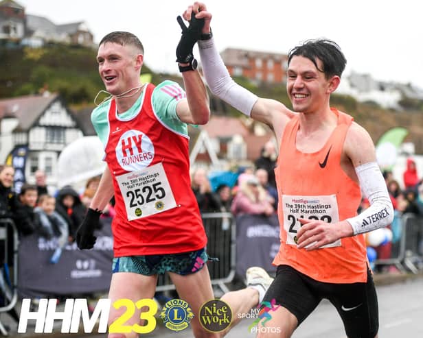Last year's joint Hastings Half Marathon winners | Picture: Max Tetlow\My Sports Photos