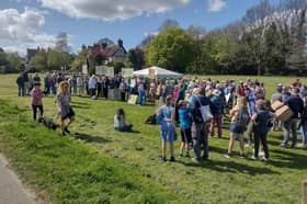 Ringmer Against Greenfield Exploitation (RAGE) held a protest on Ringmer village green on Saturday, April 18. All photos by RAGE