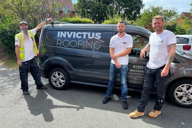 Two Eastbourne businesses up for national awards - Invictus Roofing Ltd - L-R: Matthew Bland, Josh Lamprell, Josh Phillips