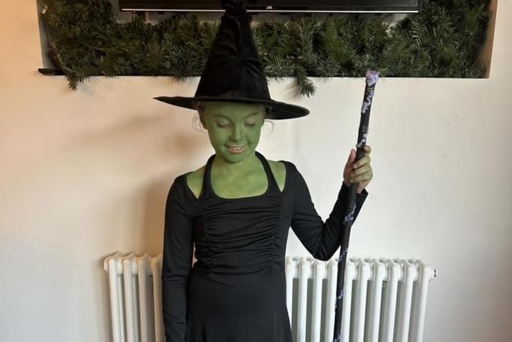 Lisa Jane Brooks sent in this picture of Kitty as Elphaba