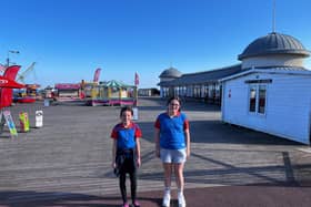 Ziva and Alisha upon arriving at Hastings Pier