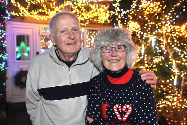 John and Sue Price have decorated their house in St Peter's Road, Burgess Hill, to raise money for Court Meadow Group Riding for the Disabled (RDA)