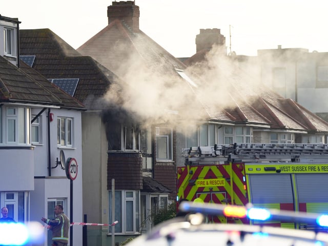 An 86-year-old woman has died in a residential property fire in Sussex.