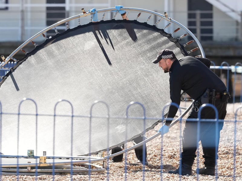 Police at the scene in Bognor Regis. Picture: Sussex News and Pictures