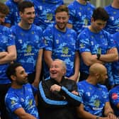 Head Coach Paul Farbrace shares a joke with some of his players during a Sussex CCC photocall at The 1st Central County Ground (Photo by Mike Hewitt/Getty Images)