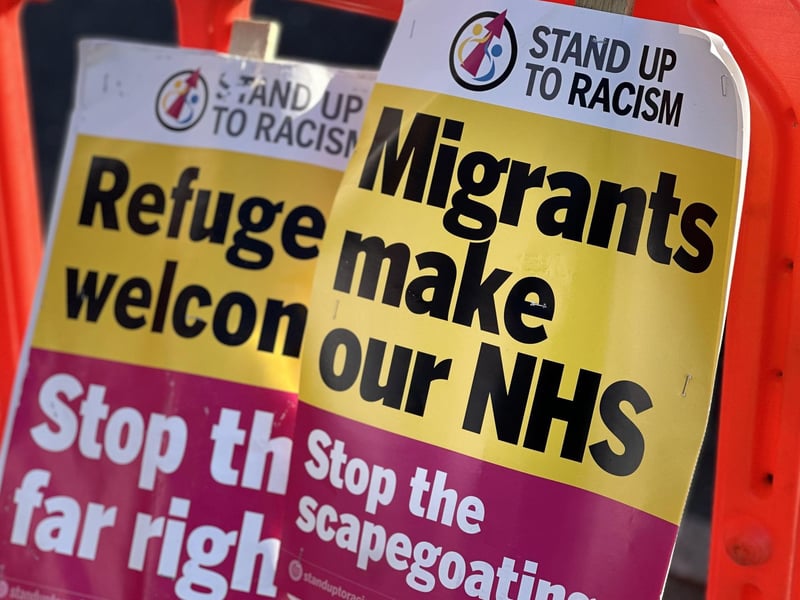 Migrant hotel protest takes place in Chichester - in photos