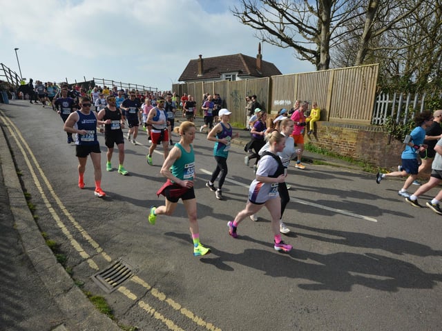 Action in the 2026 Hastings Half Marathon