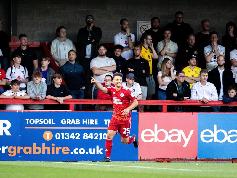 Action and crowd pictures from Crawley Town's 2-1 win over MK Dons at the Broadfield Stadium.