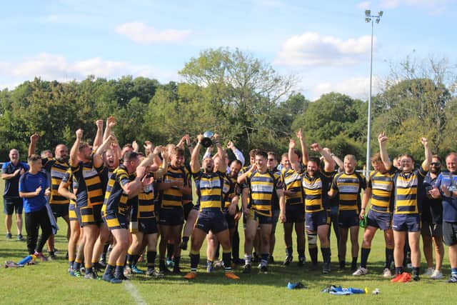 Eastbourne RFC lift the Sussex Cup at Crawley | Picture supplied by ERFC