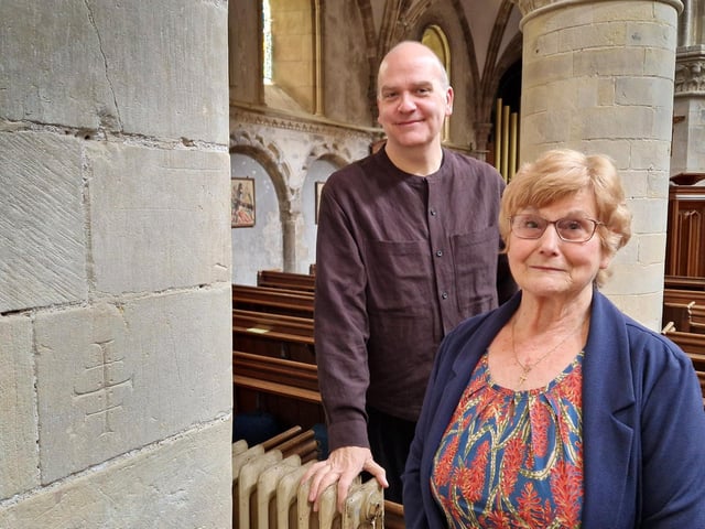 Dennis Nothdruft and Jayne Crompton are urging more people to join the Friends of St Mary de Haura in Shoreham