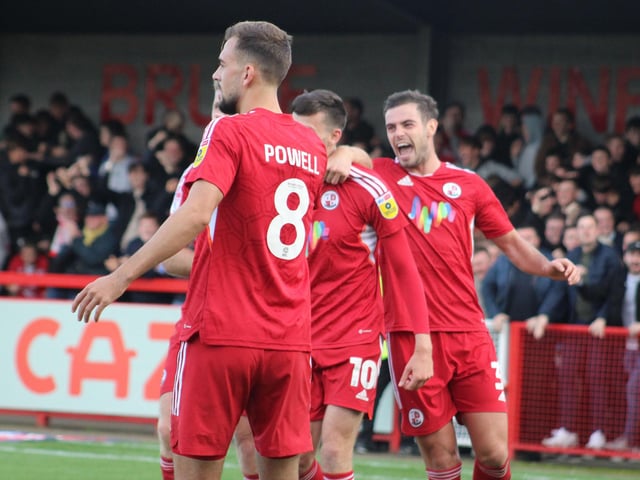 Action from Crawley Town's 2-1 win over Newport County. Picture by Cory Pickford