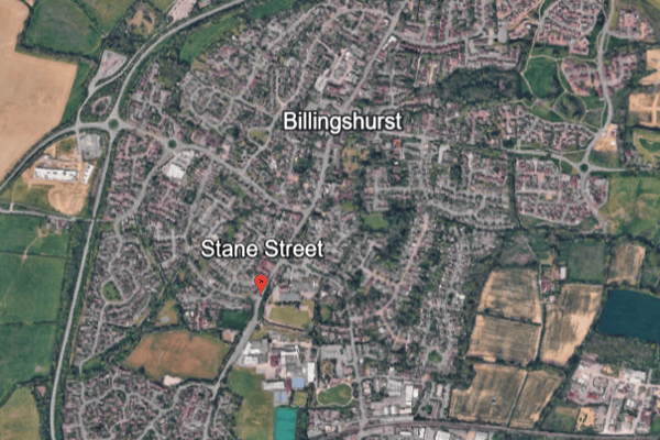 A roadworks listing for Stane Street remains marked as in progress, on Wednesday (October 21). Photo: Google Earth