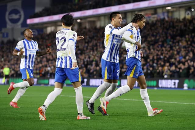 Joao Pedro opened the scoring from the penalty spot after he was fouled by Kepa