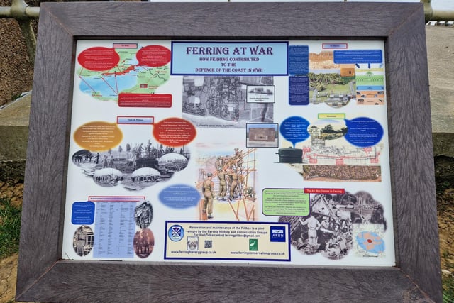 The story behind a West Sussex pillbox which is one of the best preserved nationally from the Second World War is told on a new information board on Ferring seafront