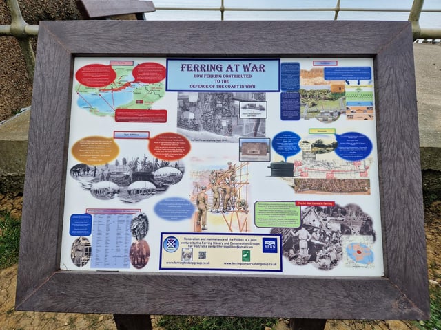 The story behind a West Sussex pillbox which is one of the best preserved nationally from the Second World War is told on a new information board on Ferring seafront