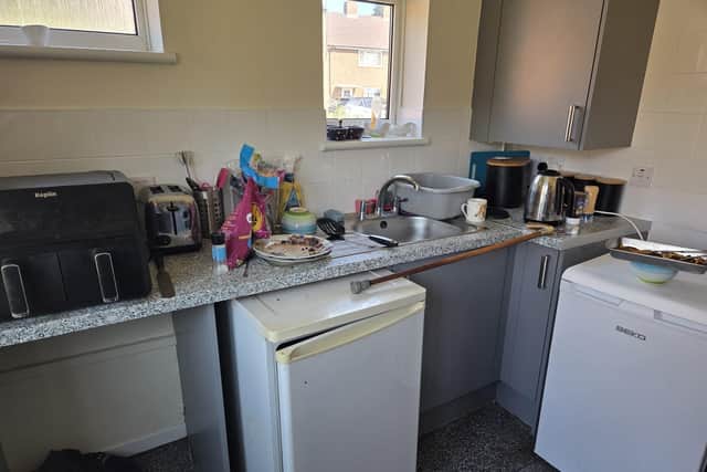 A photo contributed by Luke showing the state of Christopher's supported accommodation.
