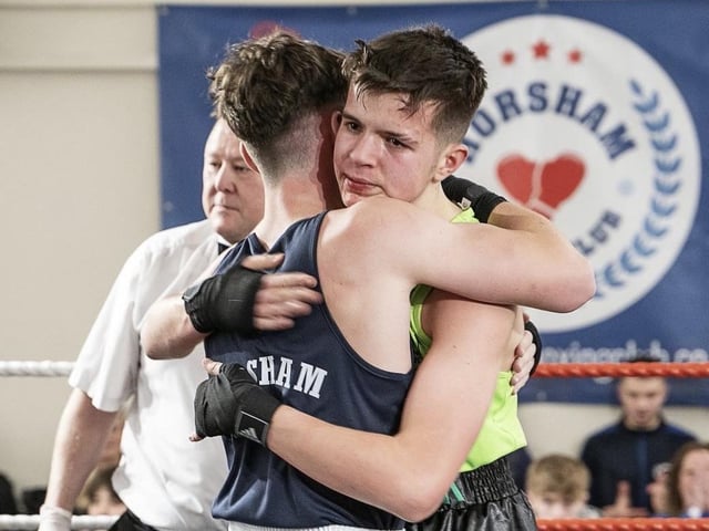 James Dawes and his opponents at the end of their fight | Picture: Dean Street Designs