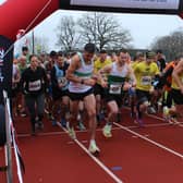 Mike Houston - left of picture - is away quickly for Chi Runners at Crawley | Picture by Semeena Khan