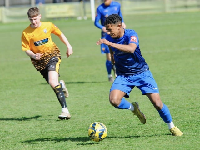 Action from Littlehampton Town's 1-1 draw with Lancing in theIsthmian south east division at The Sportsfield