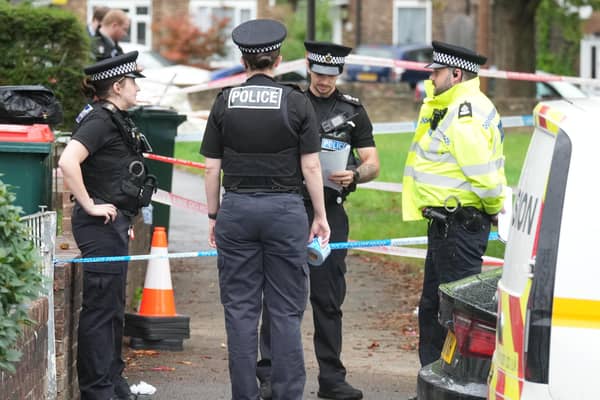 Emergency services in Fletcher Close, Crawley, on Sunday, September 13
