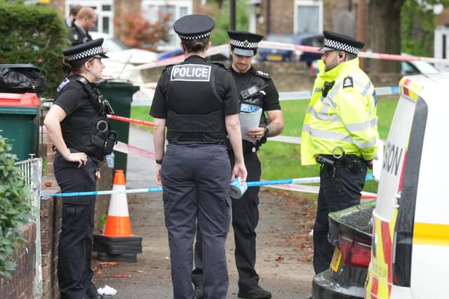 Emergency services in Fletcher Close, Crawley, on Sunday, September 13
