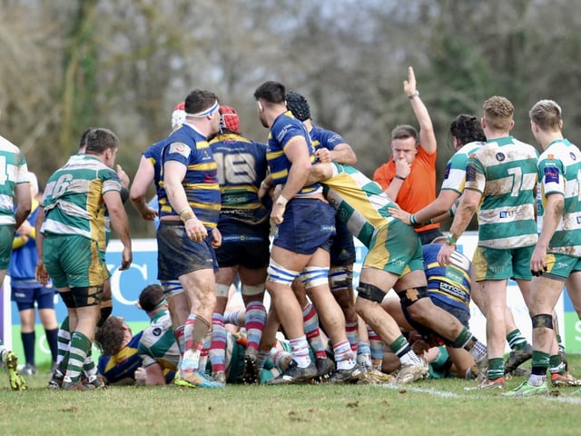 Action from Worthing Raiders' win over Guernsey at Roundstone Lane