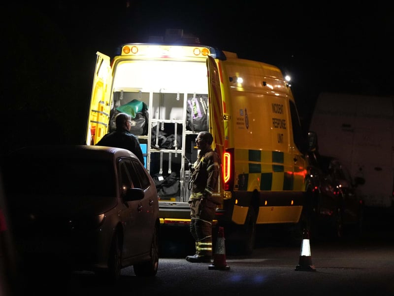 Emergency services attending an incident in Sompting on Wednesday night (March 26)