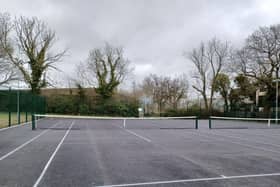 Refurbished tennis courts at West Green Par