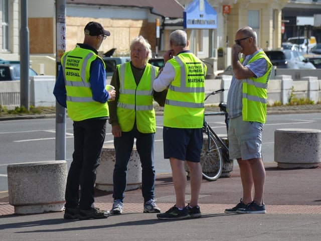 Hastings Runners taking part in the town's five-mile race