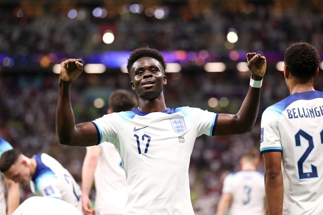 Arsenal and England winger Bukayo Saka saw his market value increase by €10 million post-tournament, rising from €90 million to €100 million. The 21-year-old recorded three goals in Qatar, bagging a double against Iran in the group stage and netting against Senegal in the round of 16. Won a penalty, which was successfully converted by Harry Kane, in the Three Lions' quarter-final defeat to France