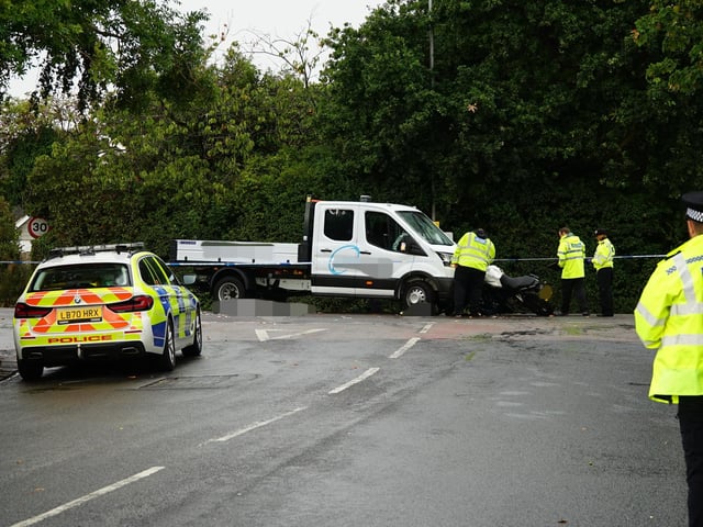 Collision on the A21 Sedlescombe Road North, Hastings (photo by Dan Jessup)