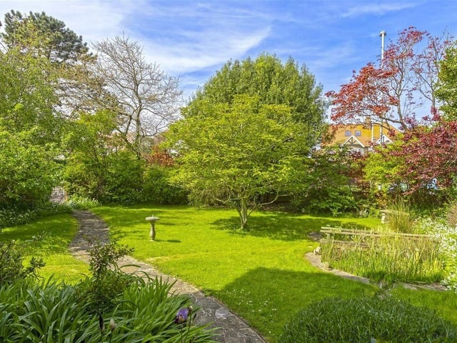 This end-of-terrace, five-bedroom property is on a corner plot in Grand Avenue, just a short walk from the town centre and yards from the beach. It has come on the market with Robert Luff & Co priced at £850,000.