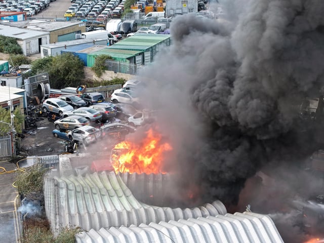 Firefighters at the scene. Picture: Eddie Mitchell