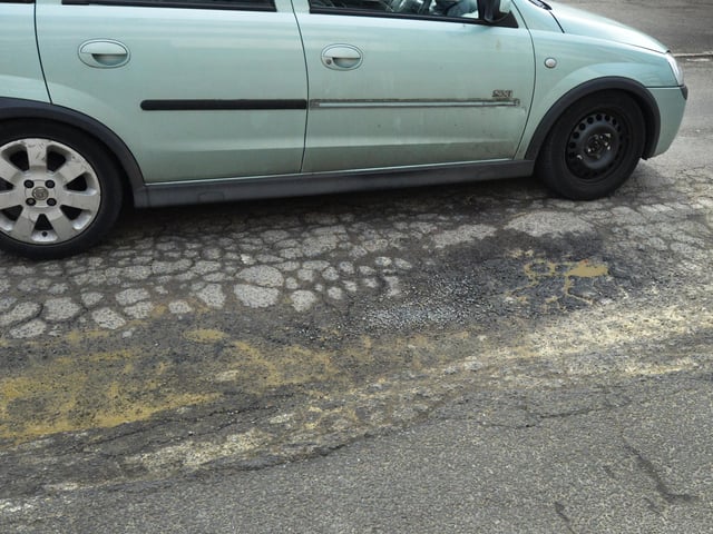 The well known three dips in the road at the top of Buckhurst Road, Bexhill, just before the junction of Upper Sea Road.