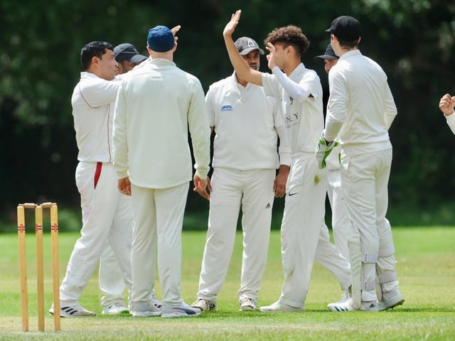 Action from Portslade CC v Bolney CC in Division 4 East of the Sussex Cricket League