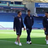 Brighton & Hove Albion defender Costinha (left) has described playing in the Premier League as a childhood dream, admitting he questioned whether it was really happening when he made his debut in England's top flight. (Photo by Luke Walker/Getty Images)