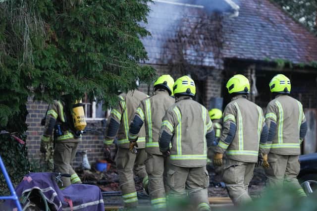 Fire in Partridge Green, Horsham (photo by Eddie Mitchell)
