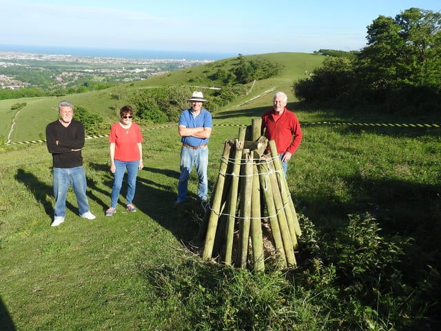 Willingdon and Jevington Parish Council was once again a part of the Official National Chain of Beacons across the country on the evening of Thursday June 3. Chairman John Pritchett said, "Hundreds turned out including special guest Colonel Anthony Lamb DL and Cadet Josh, and a wonderful evening was had by all."
