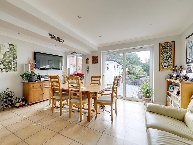 This three-bedroom detached house with feature garden has come on the market with Bacon and Company with a guide price of £725,000