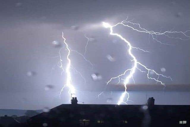 Where flooding or lightning strikes occur, there is a 'chance of delays and some cancellations' to train and bus services, the Met Office said.
