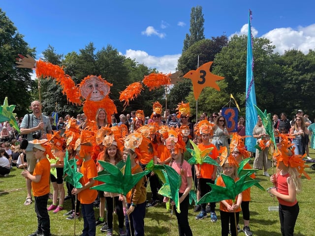 Natural World themed children's parade. Holbrook Primary