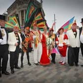 Eastbourne Carnival 2025. Launch of the carnival at Bankers Corner before the main event. Pic JL.