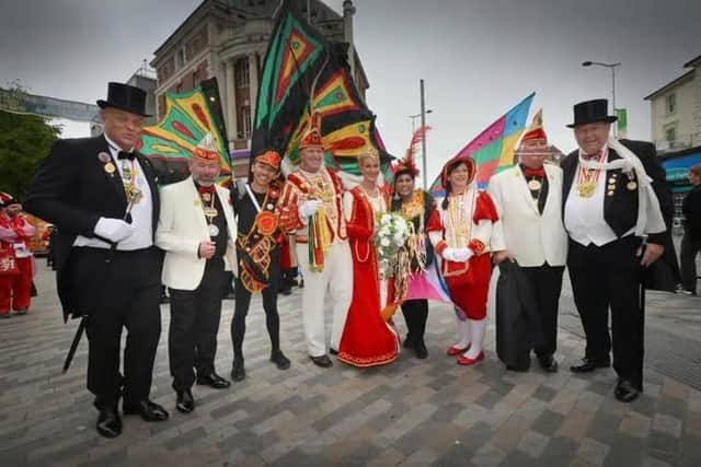 Eastbourne Carnival 2025. Launch of the carnival at Bankers Corner before the main event. Pic JL.
