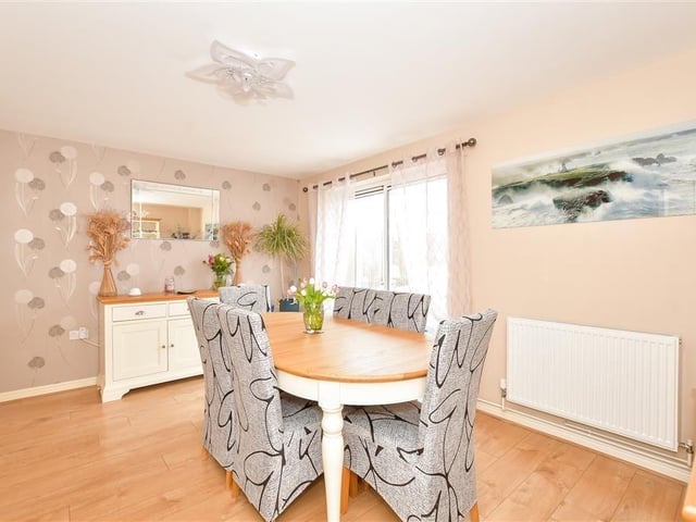 This four-bedroom property offers spacious and versatile accommodation and the agents say it is a fantastic house, close to local shops and good schools.