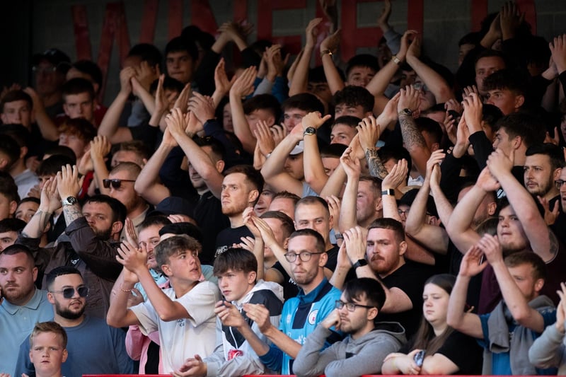 Action and crowd pictures from Crawley Town's 2-1 win over MK Dons at the Broadfield Stadium.