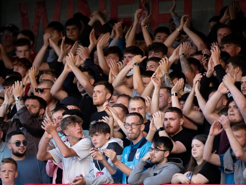 Action and crowd pictures from Crawley Town's 2-1 win over MK Dons at the Broadfield Stadium.