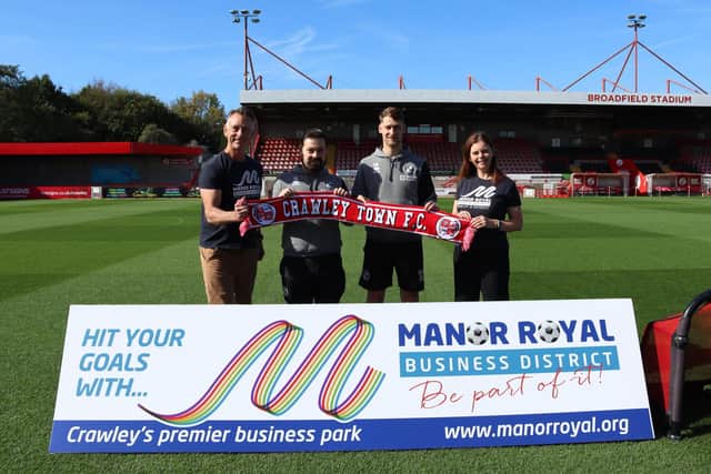 Crawley Town FC has teamed up with the Manor Royal Business Improvement District (BID) to provide a new and exciting half-time challenge to reward fans and promote local businesses.