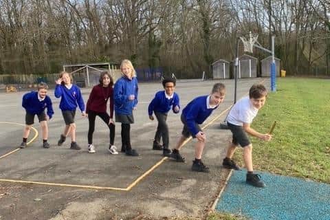 Rudgwick Primary school Year 6 leaders are organising a whole school relay event to see if they can match Mrs Hoyte’s 40 miles