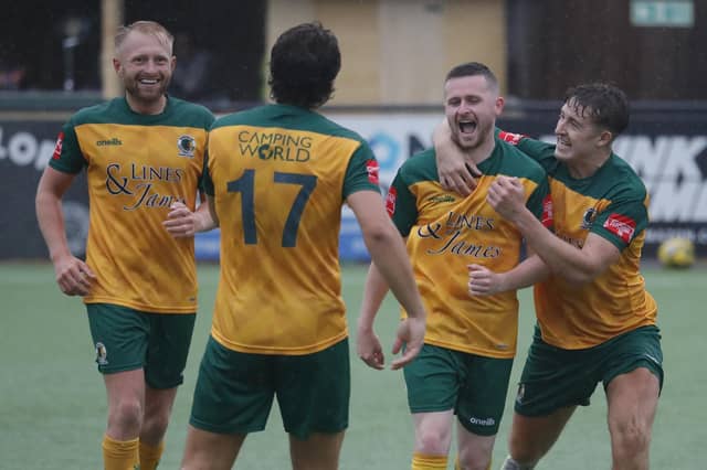 Action from Horsham's pre-season victory over National League South outfit Maidstone United