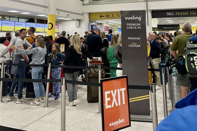 Rail strikes: Pictures show how busy Gatwick Airport is as industrial action continues